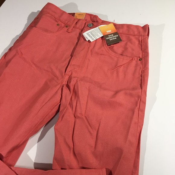LEVI’S 501 Original Raw Unwashed Denim Jeans Men's Size 32 x 32 Salmon NEW NWT - Picture 6 of 9